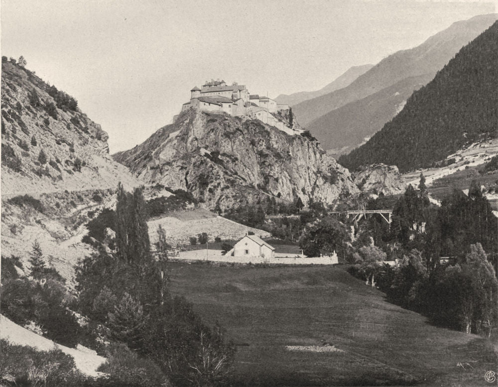 HAUTES-ALPES. Château- Queyras 1904 old antique vintage print picture